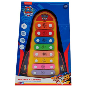 Musical Foguete Xilofone Patrulha Canina Com Design Colorido 27 Cm - Caixa Aberta