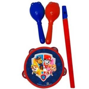 Kit Musical Pandeiro Com Maracas E Flauta