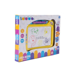 Educativo Lousa Mágica Pequena Bolofofos Fácil De Usar E Transportar 19 Cm - Caixa Com Visor