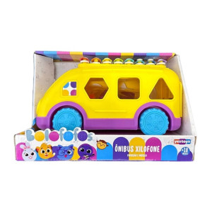 Musical Xilofone De Madeira Design Colorido E Material Resistente 24 Cm - Caixa Aberta