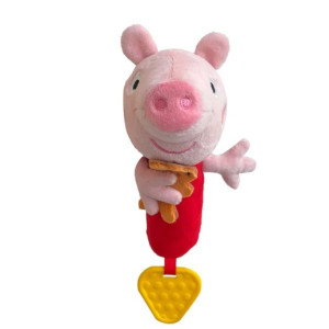 Primeira Infância Buzininha Com Mordedor Peppa Pig 2 Em 1 Material Macio 26 Cm - Cartela