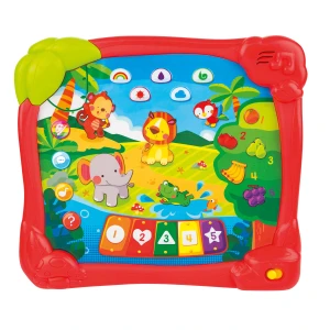 Educativo Tablet Aprendendo Na Selva Interativo E Atividades 25 Cm - Caixa Litografada