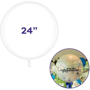 Balao Redondo Bubble Balloon Cristal Vm 24cm