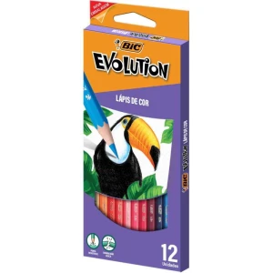 Lapis De Cor Sextavado Evolution 12 Cores