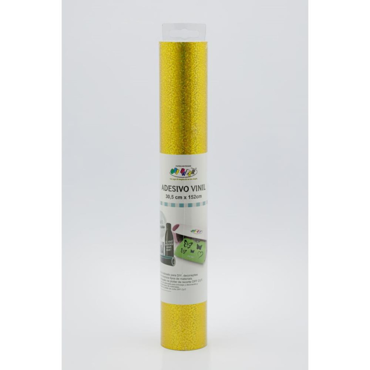 Papel Fotografico Inkjet A4 Vinil Adesivo Holog. Ouro