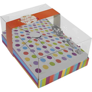 Caixa P/ovo De Pascoa 250g C/colher Poa Colors