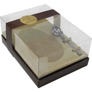 Caixa P/ovo De Pascoa 350g C/colher Marrom/ouro