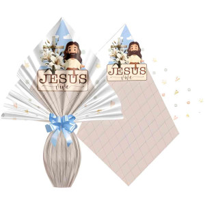 Embalagem P/ovo De Pascoa 34x34cm Pascoa Crista Pratic