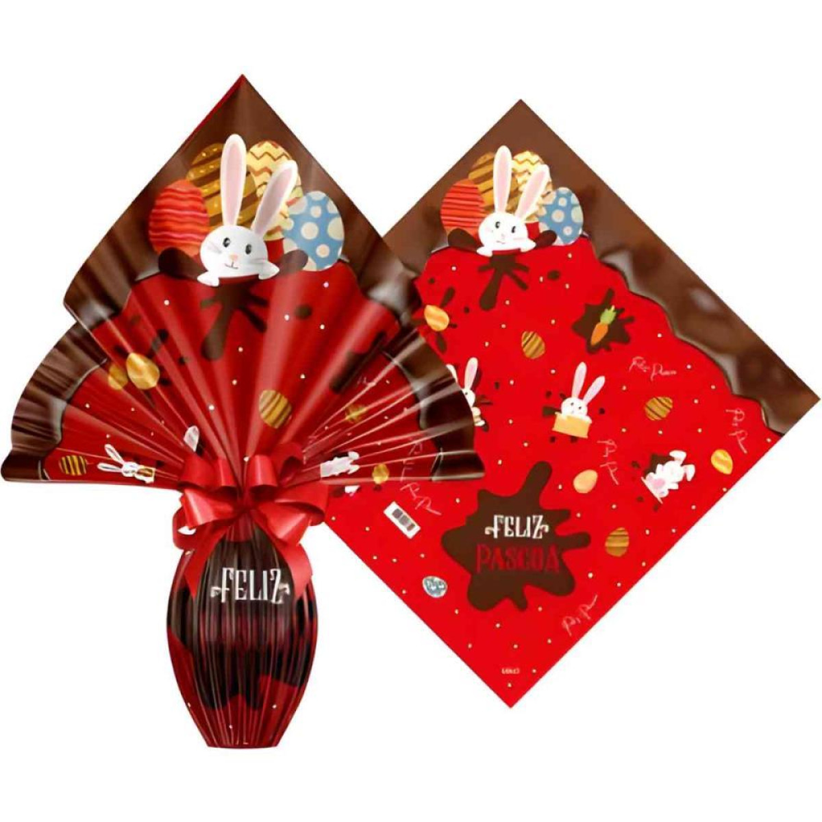 Embalagem P/ovo De Pascoa 39x39cm Chocolatier Vermelho
