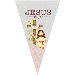 Embalagem Para Trufa/cone Cone Pascoa Crista 18x30cm