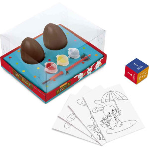 Caixa P/ovo De Pascoa Cx Arte E Chocolate Chocomundo