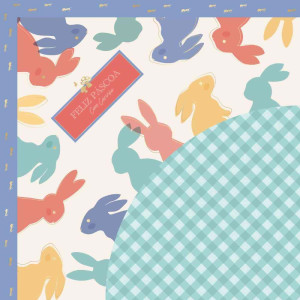 Embalagem P/ovo De Pascoa 32x32cm. Express Picnic Azul