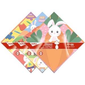 Embalagem P/ovo De Pascoa 39x39cm Autosservico Pascoa Sort