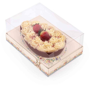 Embalagem P/ovo De Pascoa Cx Visor P/ovo Fiorela 250g