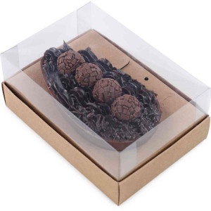 Embalagem P/ovo De Pascoa Cx Visor P/ovo Kraft 250g