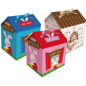 Embalagem Para Doces Pascoa Casinha Sort. 8x6x9cm