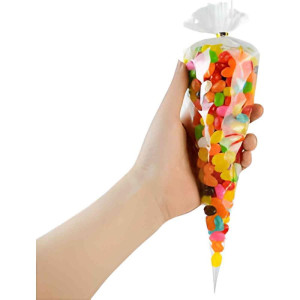 Embalagem Para Trufa/cone Cone Incolor 14x23cm-127681-15606