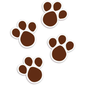 Etiqueta Adesiva Patinhas Marrom 3,5x3,6cm