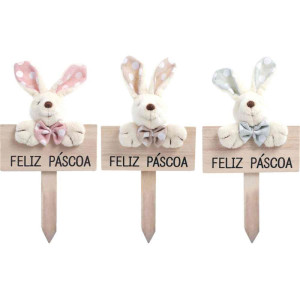 Decoracao De Pascoa Plaquinha Feliz Pascoa (s) 11cm