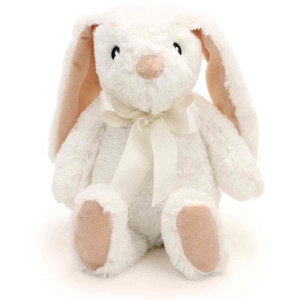 Pelucia Coelho C/orelha Gd E Laco Branco