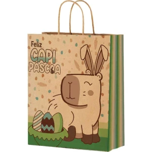 Sacola Decorada Pascoa Capipascoa M 29x24x12cm