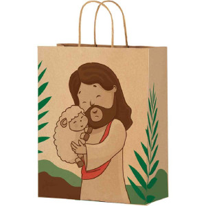 Sacola Decorada Pascoa Pascoa Jesus M 29x24x12cm