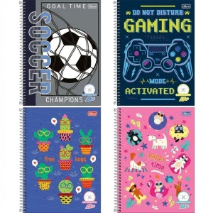 Caderno Quadriculado Univers. 7x7mm D+ 96fls Masc/fem. Cd