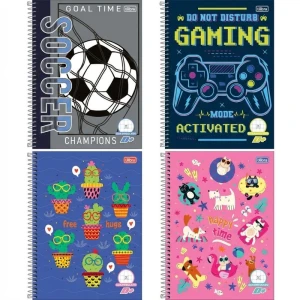 Caderno Quadriculado Univers. 7x7mm D+ 96fls Masc/fem. Cd