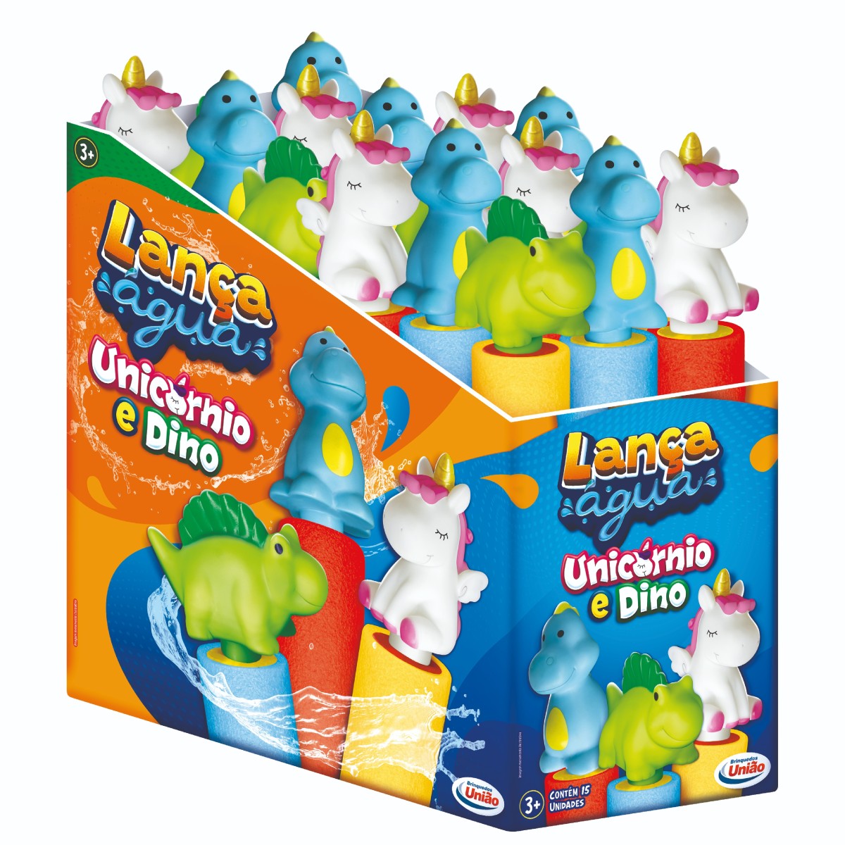  lanca Agua Dino E Unicornio Dp C/15  