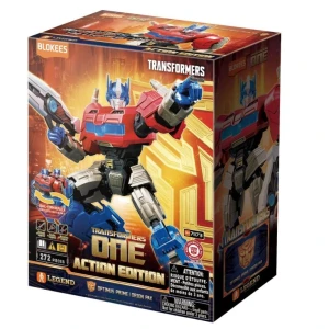 Brinquedo Blokees Action Edition Optimus Prime - Caixa Litografada