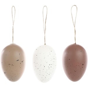 Decoracao De Pascoa Ovinhos Dec. Branco/marrom 6cm-128670-28158