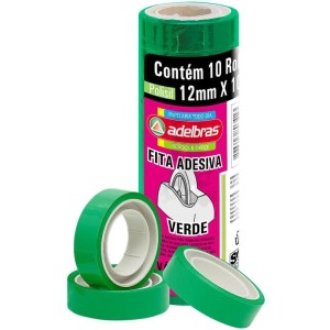 Fita Adesiva Polisil 12mmx10m. Verde-128188-91867