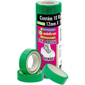 Fita Adesiva Polisil 12mmx10m. Verde