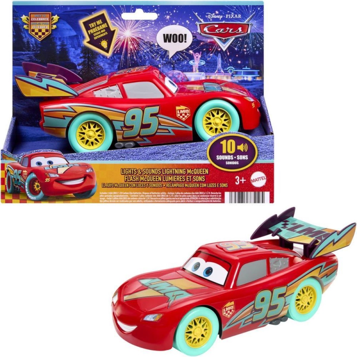 Carrinho Cars Mcqueem Som/luz