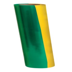 Plastico Para Encapar 25m Listrada Verde/amarelo 45cm
