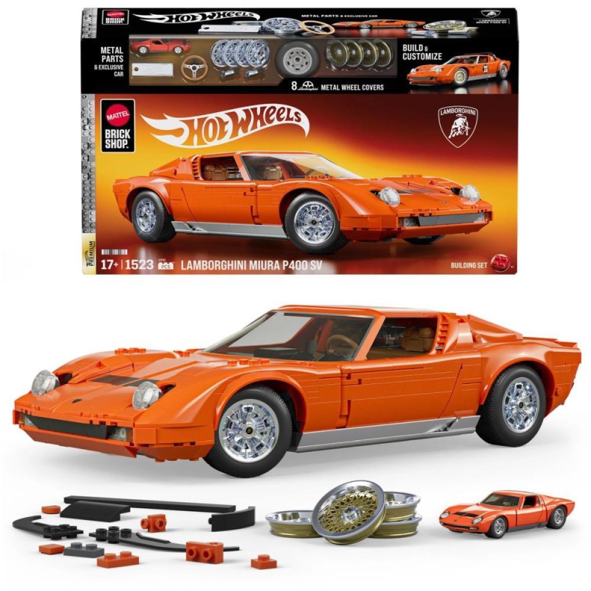 Hot Wheels Brick Shop Premium Lambo 1:12