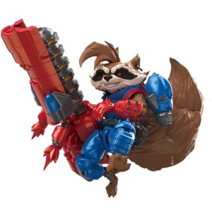 Brinquedo Blokees Champion Class Rocket Raccoon - Caixa Litografada