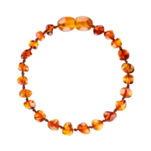 Pulseira De âmbar Baroque Cognac 14 Cm