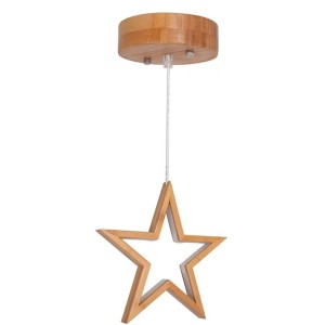 Luminária Pendente Em Bambu Natural Estrela Büp Baby