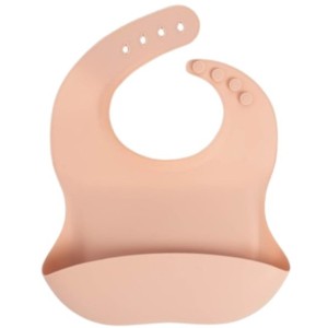 Babador Cata Migalhas De Silicone Rosa Blush Büp Baby