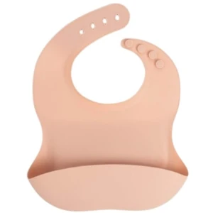 Babador Cata Migalhas De Silicone Rosa Blush Büp Baby