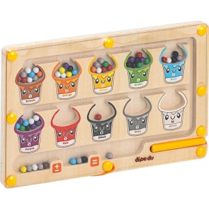 Brinquedo Pedagogico Madeira Dipedu Labirinto Magnetico-128203-98527