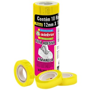 Fita Adesiva Polisil 12mmx10m. Amarelo