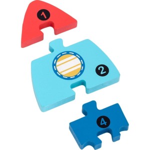 Quebra-cabeca Madeira Dipedu Foguete 10 Pecas-128199-23560