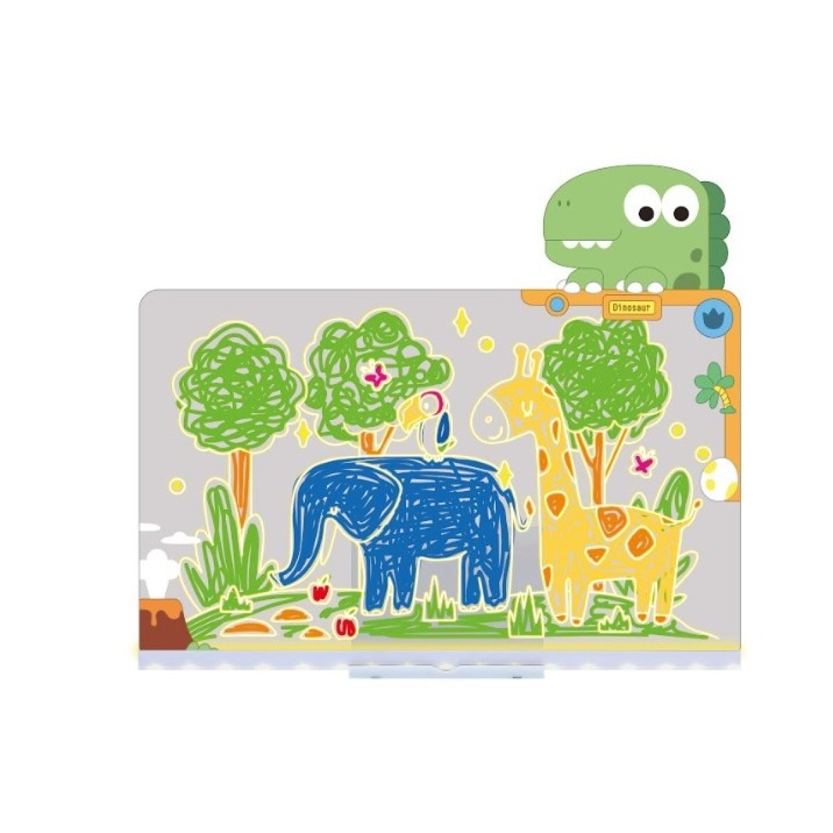 Tb26251 Lousa Sketch Neon Dino