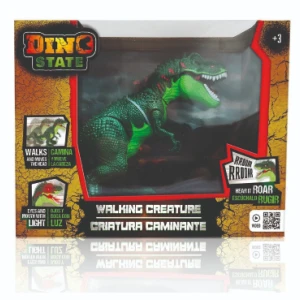 Dino State - Dinossauro Que Anda (sortimento Laranja E Cinza)
