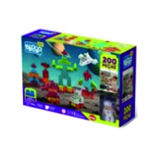 Xk115 Aventura Espacial Blocolandia Click 200 Peças (4pç)