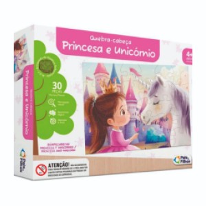 Q. Cabeca 30 Pcs - Princesa E Unicornio - Madeira