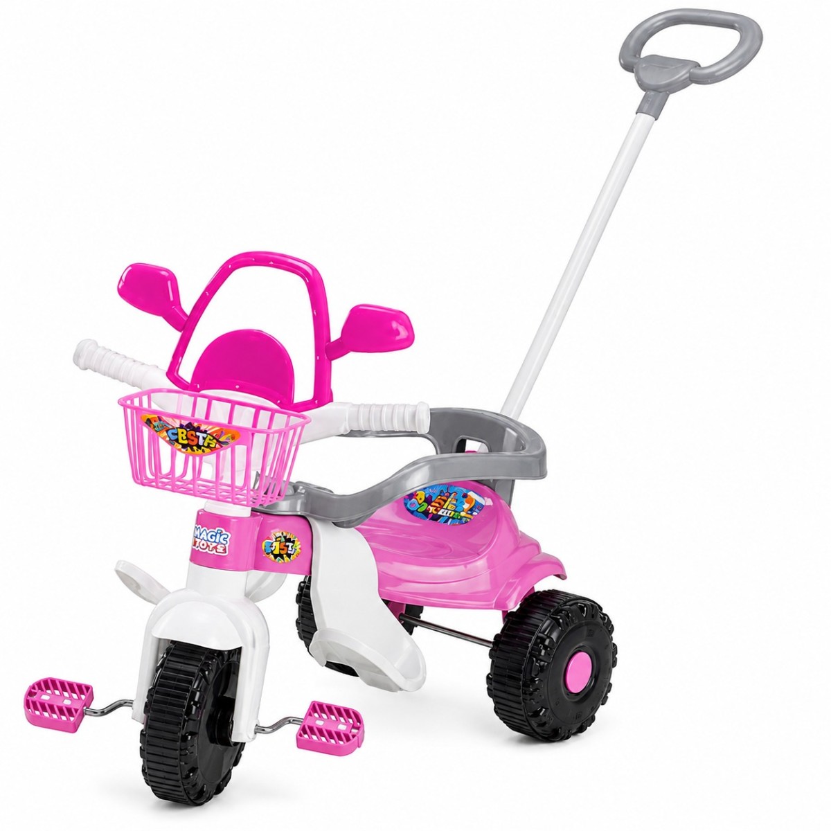 Triciclo Festa Up Pink C/haste de ferro
