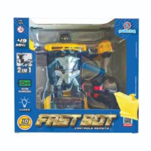 Car212 - Carrinho De Controle Remoto Vira Robo, Bateria Recarregável - Fast Bot
